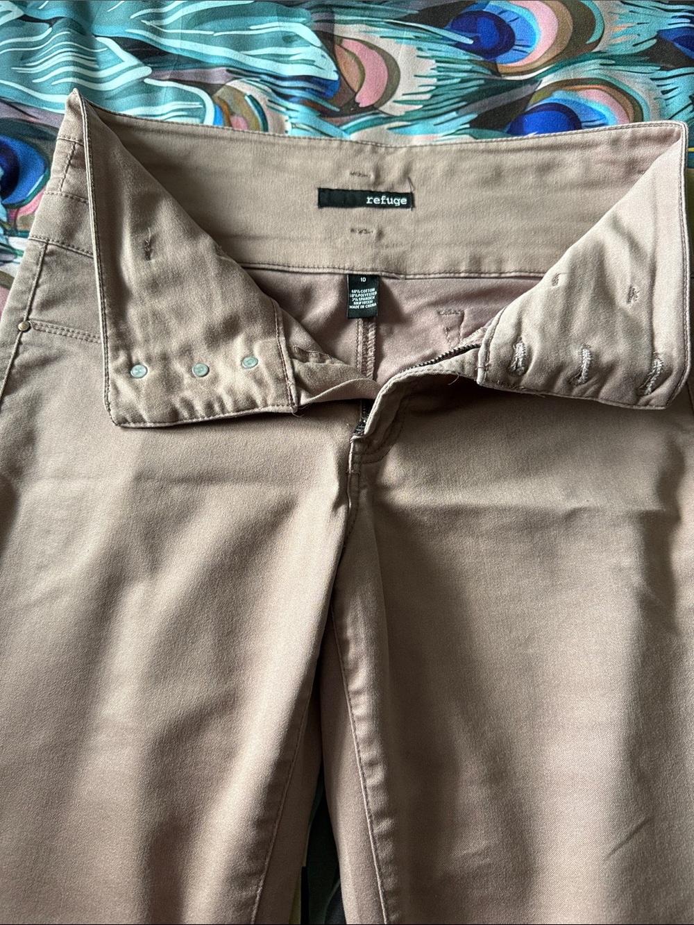 refuge Men's Tan Chino Pants - Straight Fit